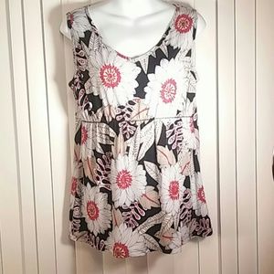 Women's Floral Sleeveless Blouse